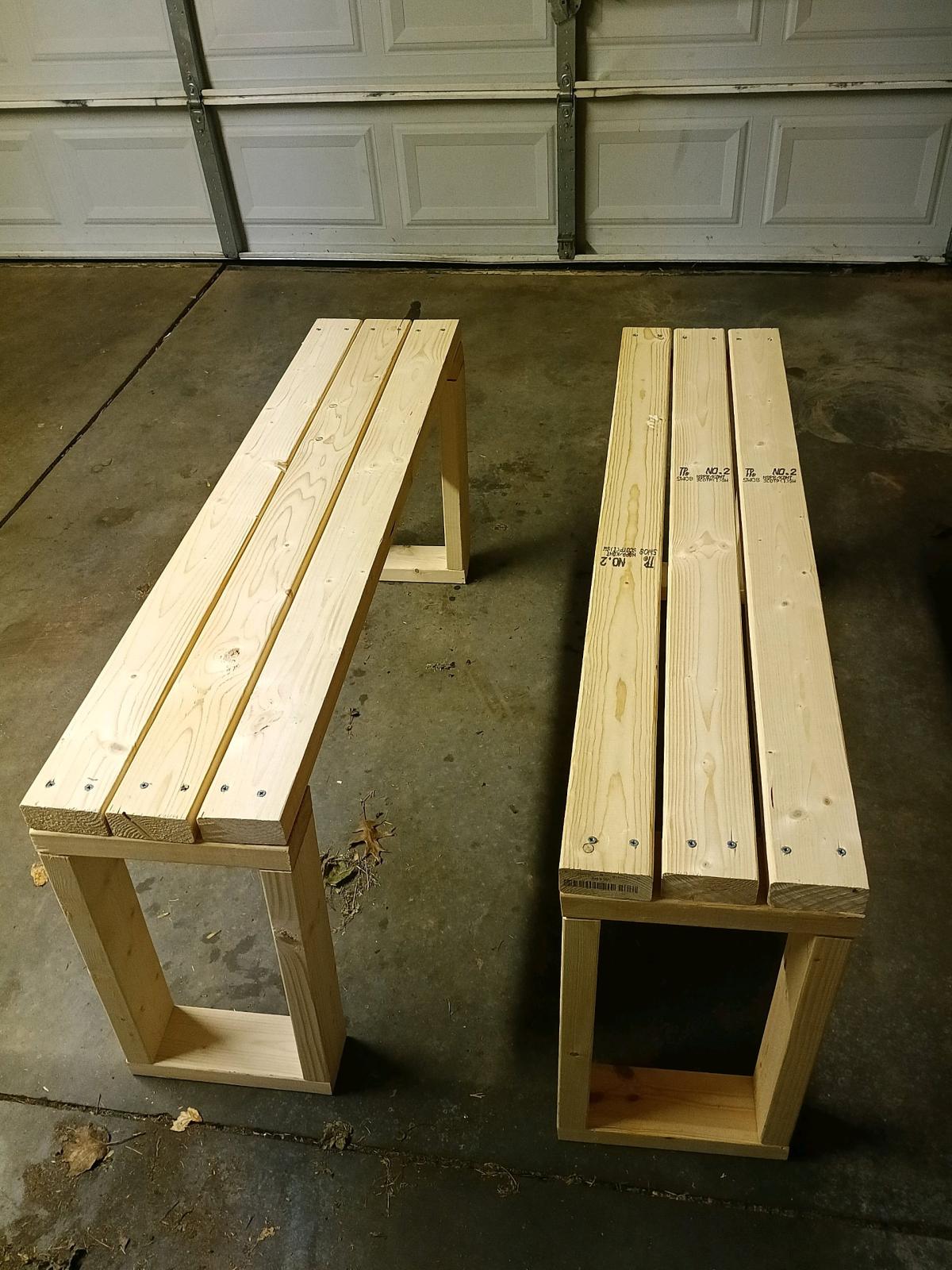2 Big solid wood Benches