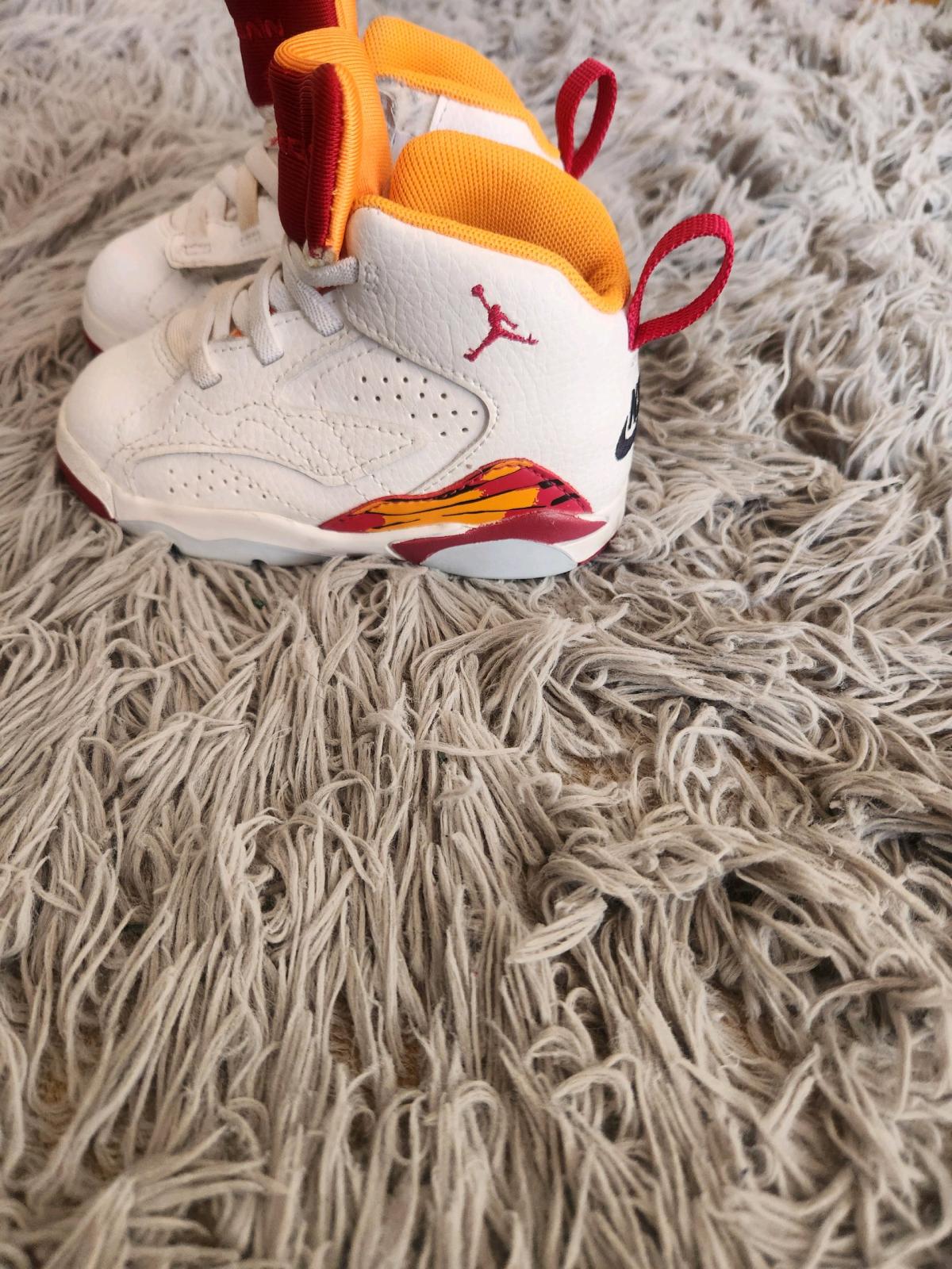 These are Nike Air Jordan MVP TD Cardinal toddler shoes