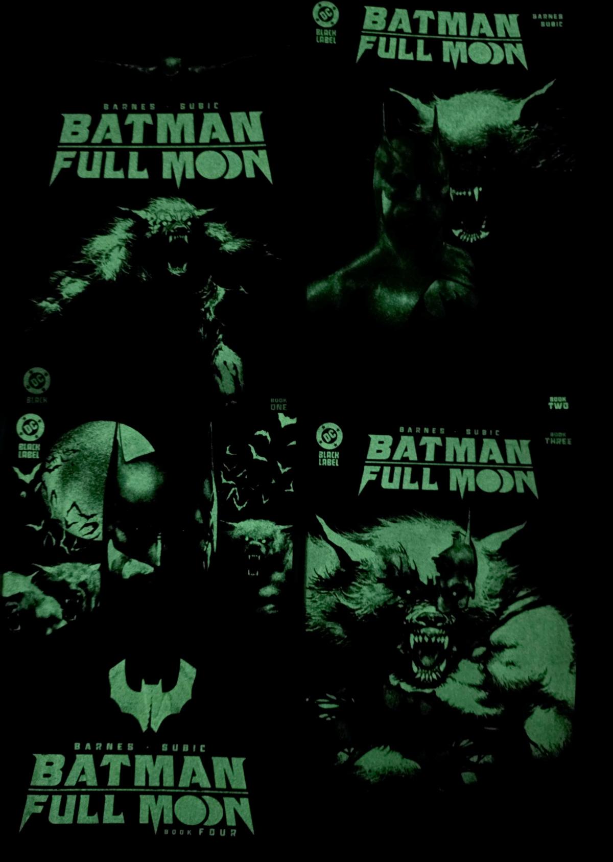 DC Comics Batman Full Moon Full Set Glow In The Dark Covers