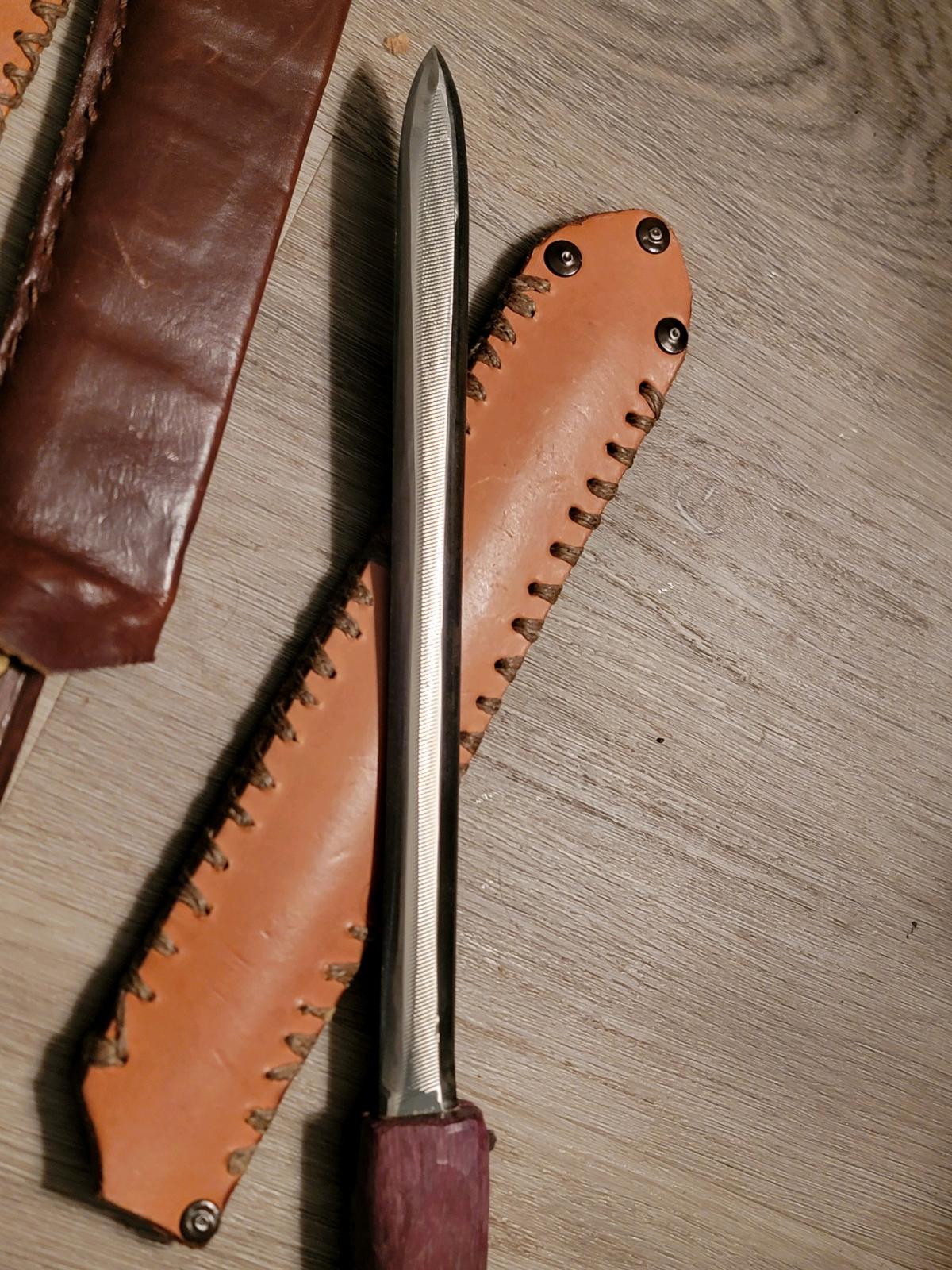 Handmade knives and some with brand markings