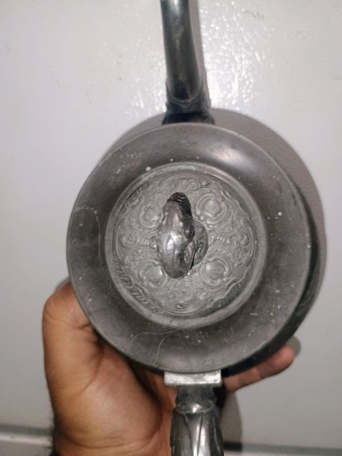 Antique Homan Silver Co Quadrupl Plate Teapot Vintage 1 Dent