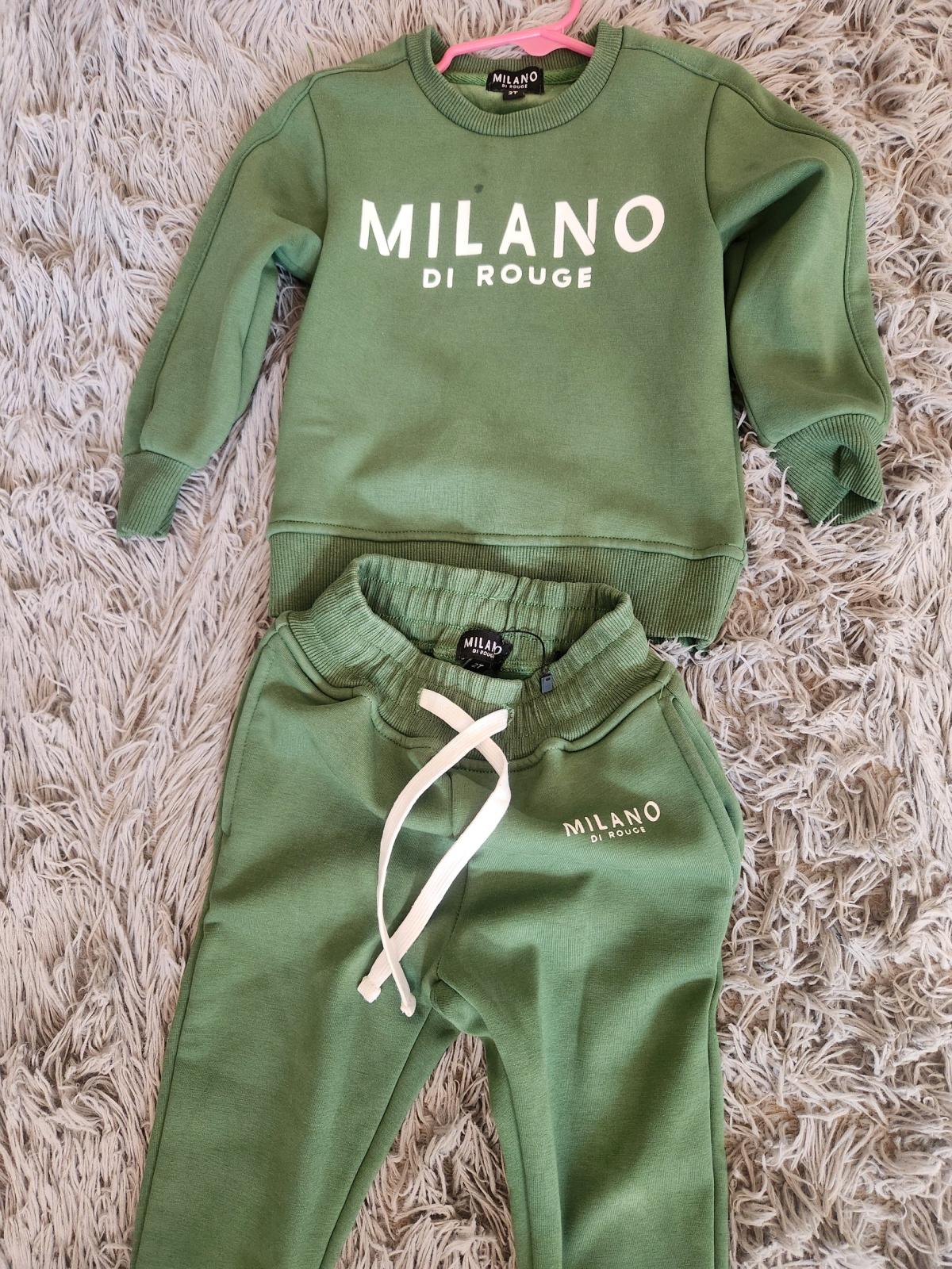 Green Milano di Rouge sweatshirt and jogger set loungewear