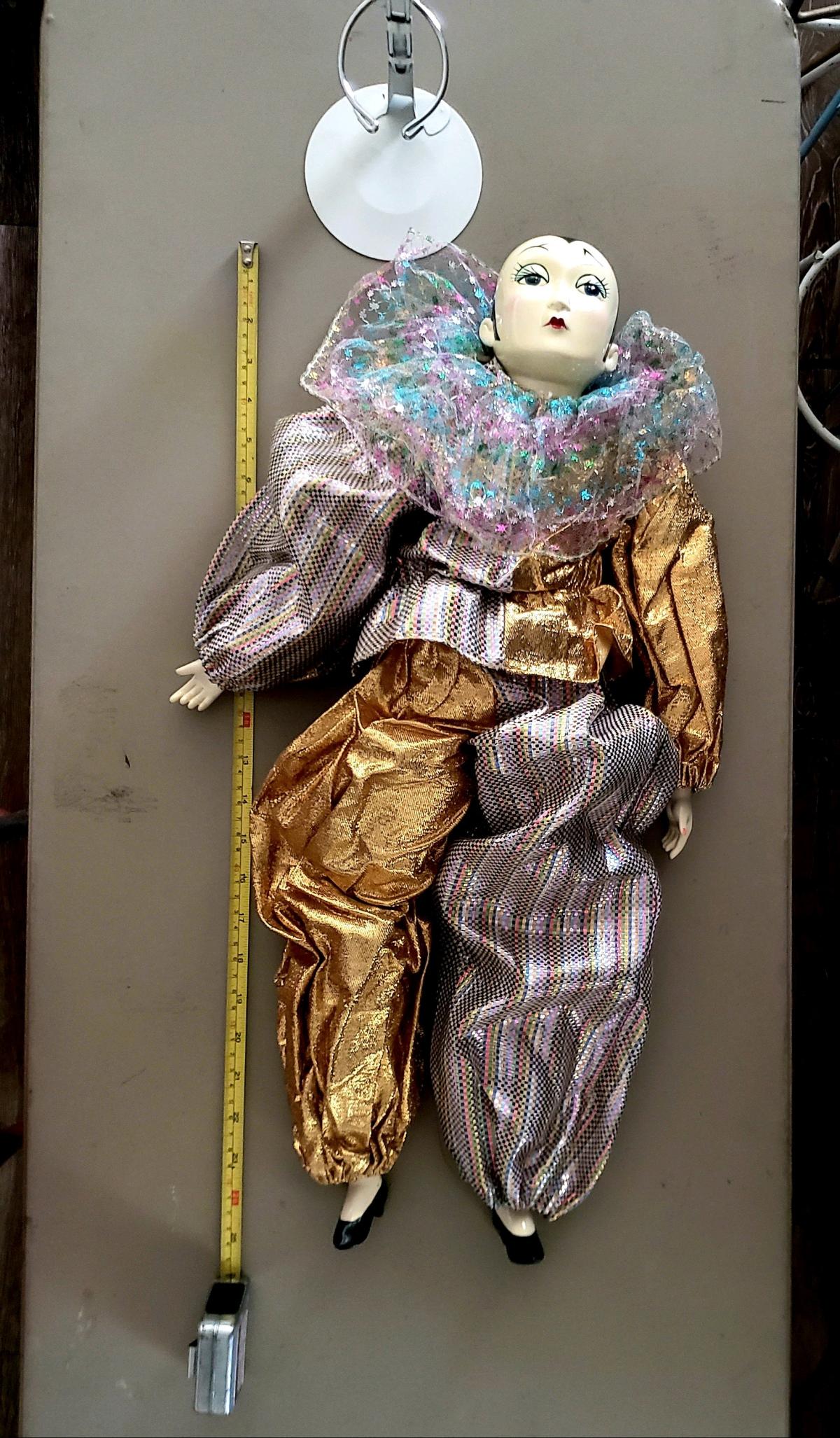 BRINNS HARLEQUIN PORCELAIN DOLL