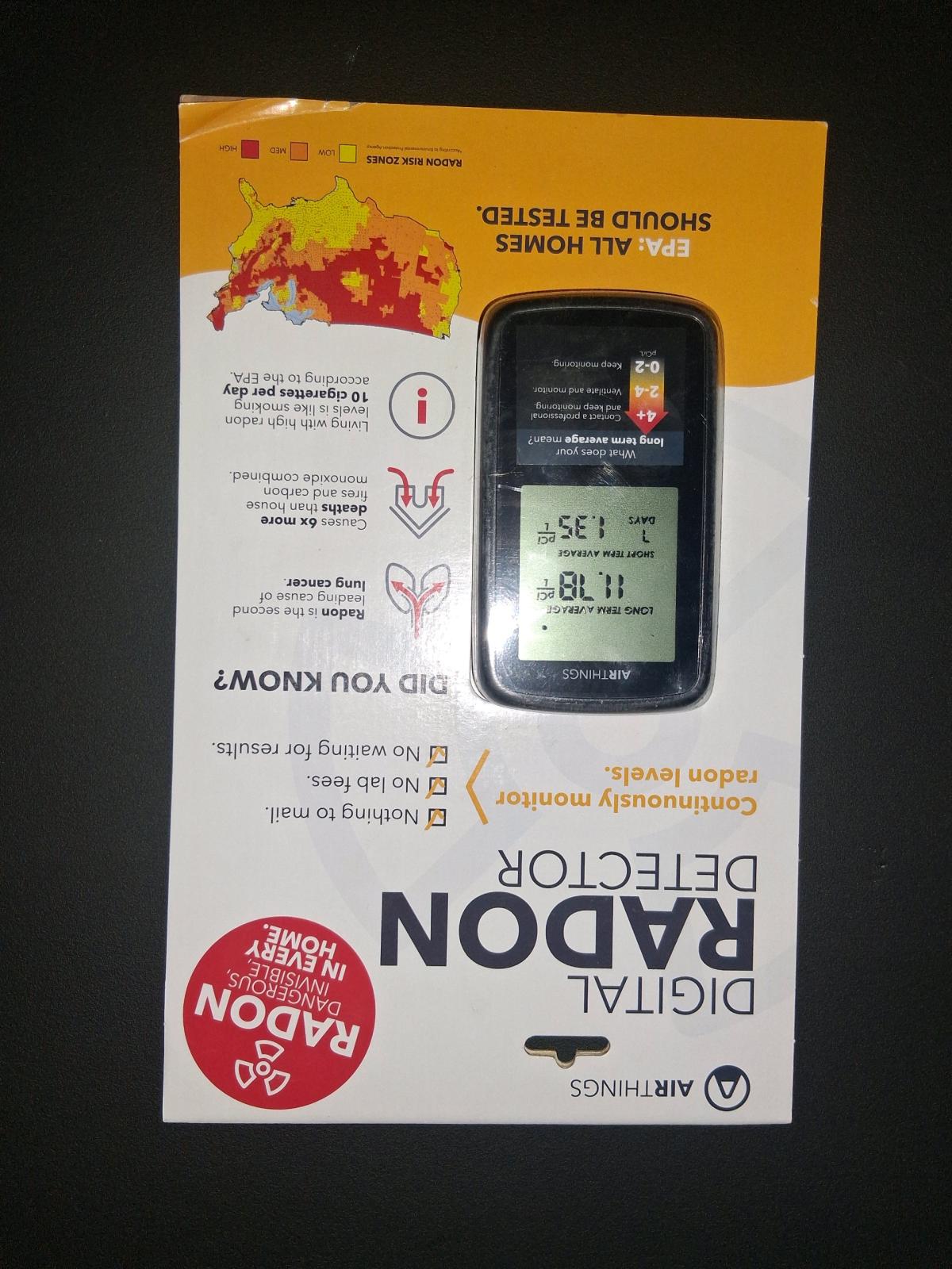 Airthings Digital Radon Detector New