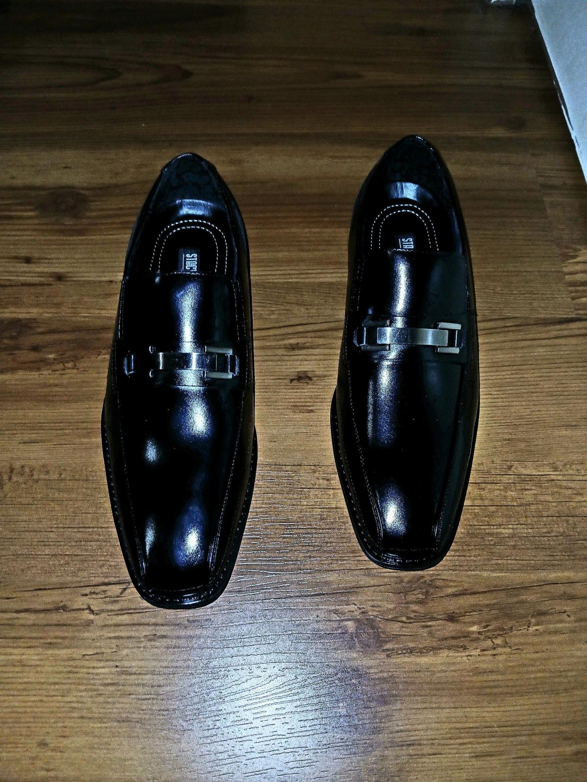 black Stacy adams Wakefield shoes size 9w brand new