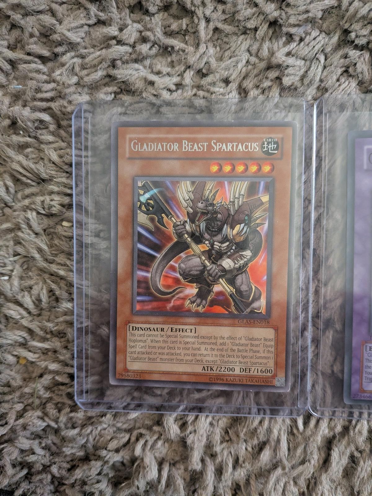 2 yu go oh cards gladiator beast herallinos gladiator beast