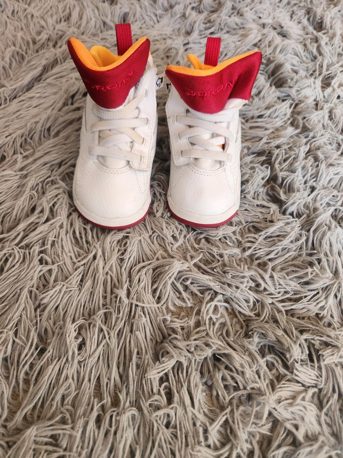 These are Nike Air Jordan MVP TD Cardinal toddler shoes