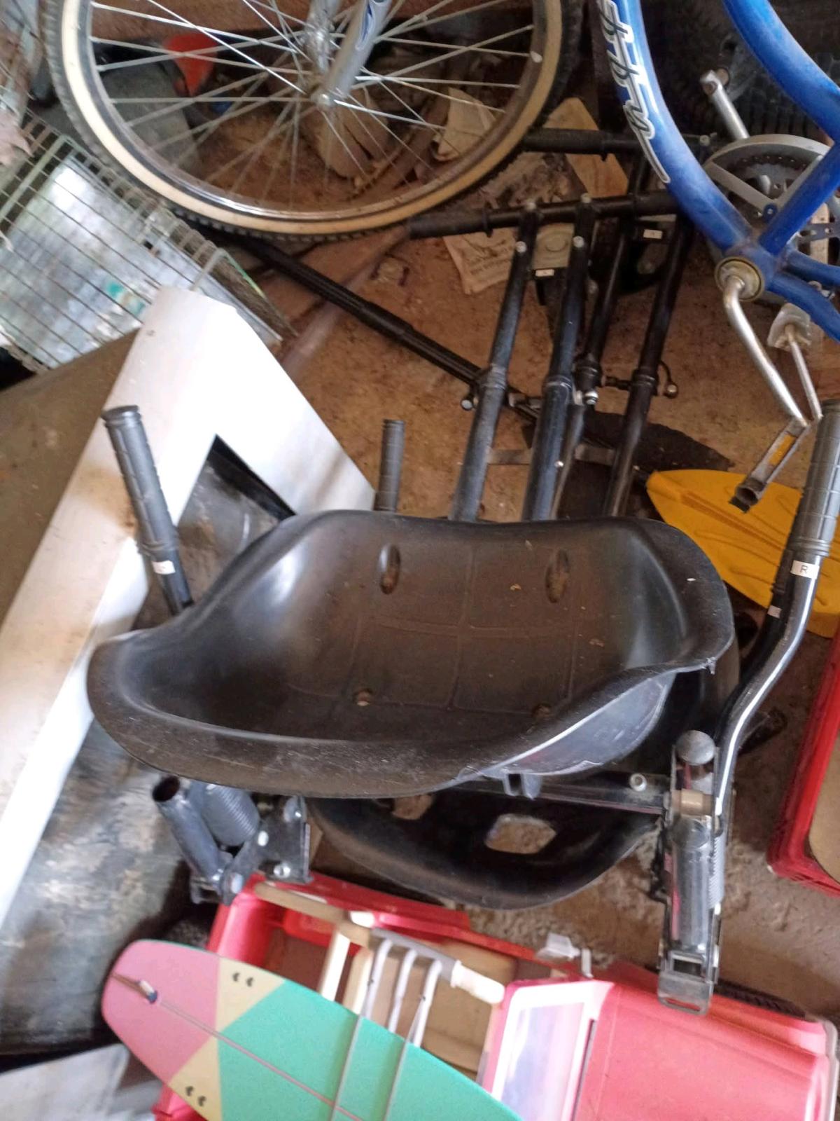 purple working hoverboard with 2 carts