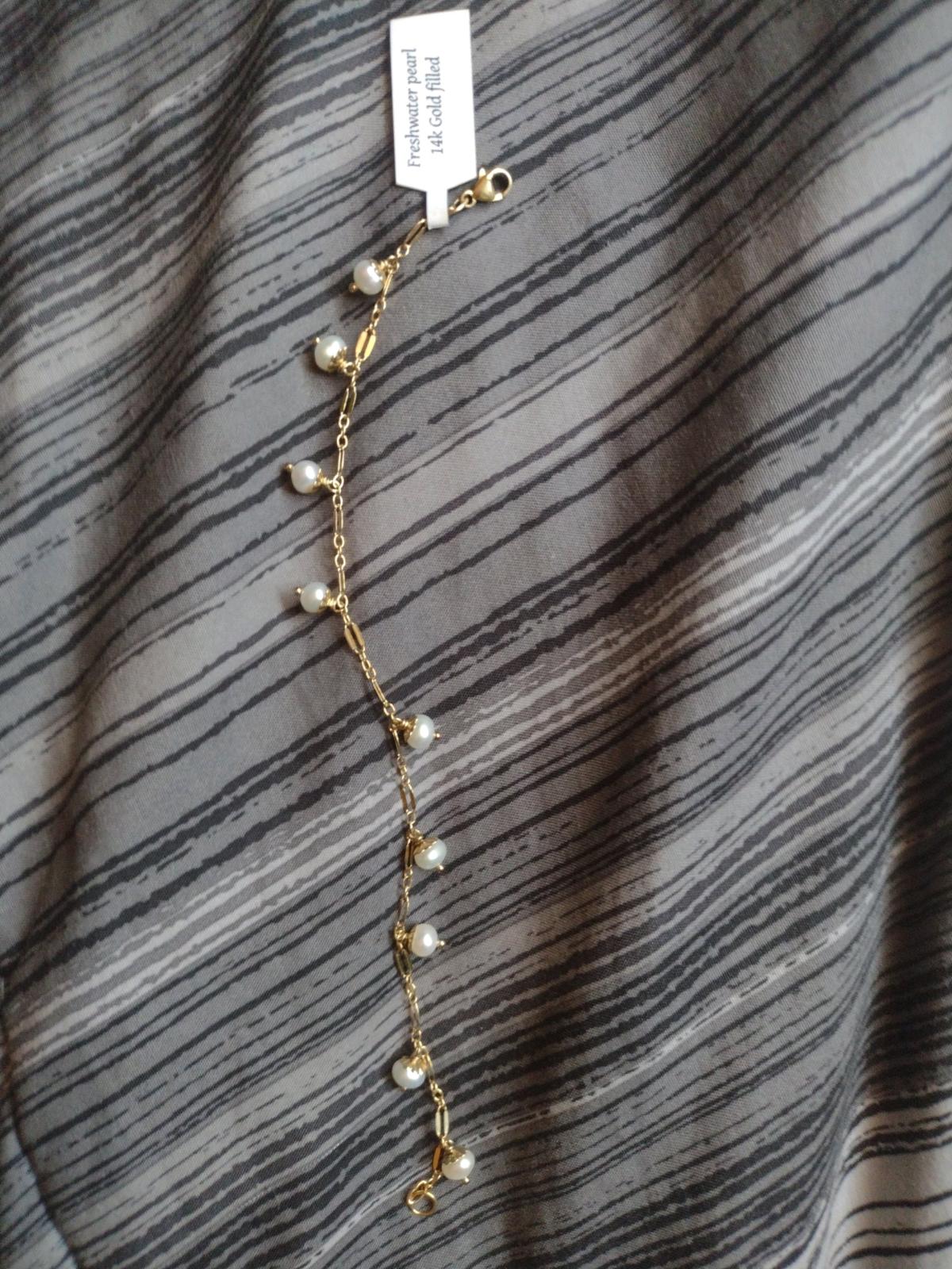 12K Freshwater pearl bracelet