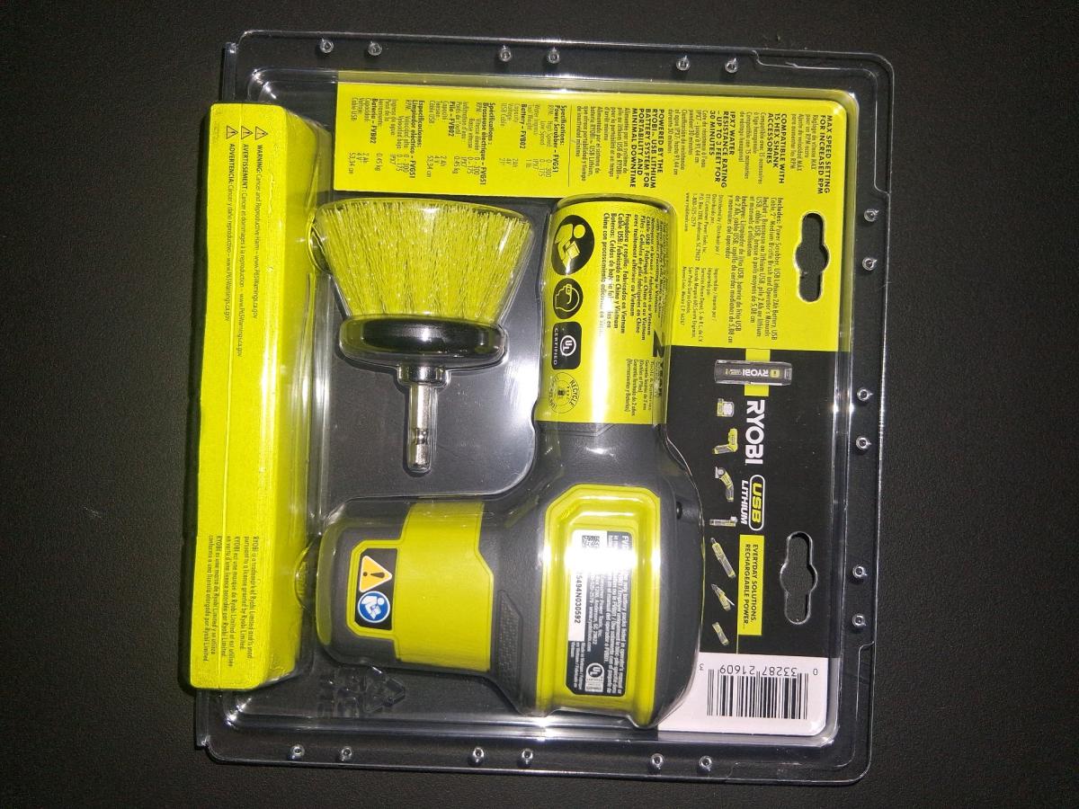 New Ryobi USB Lithium Power Scrubber Kit