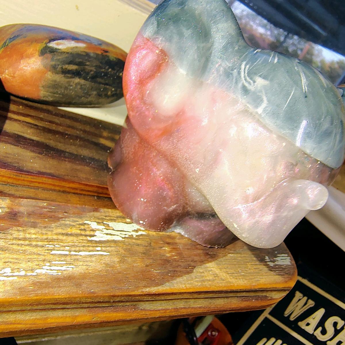 small succulent planter red white and blue elephant handmade