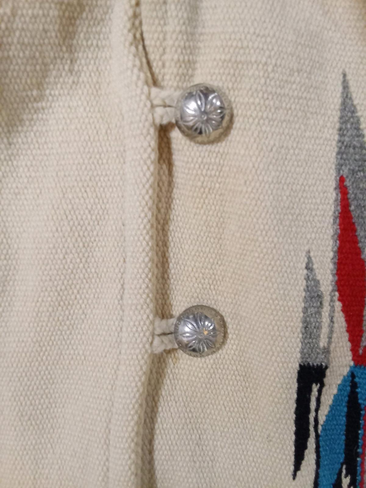 Rare 1940s Chimayo Wool SW Indian Blanket Jacket