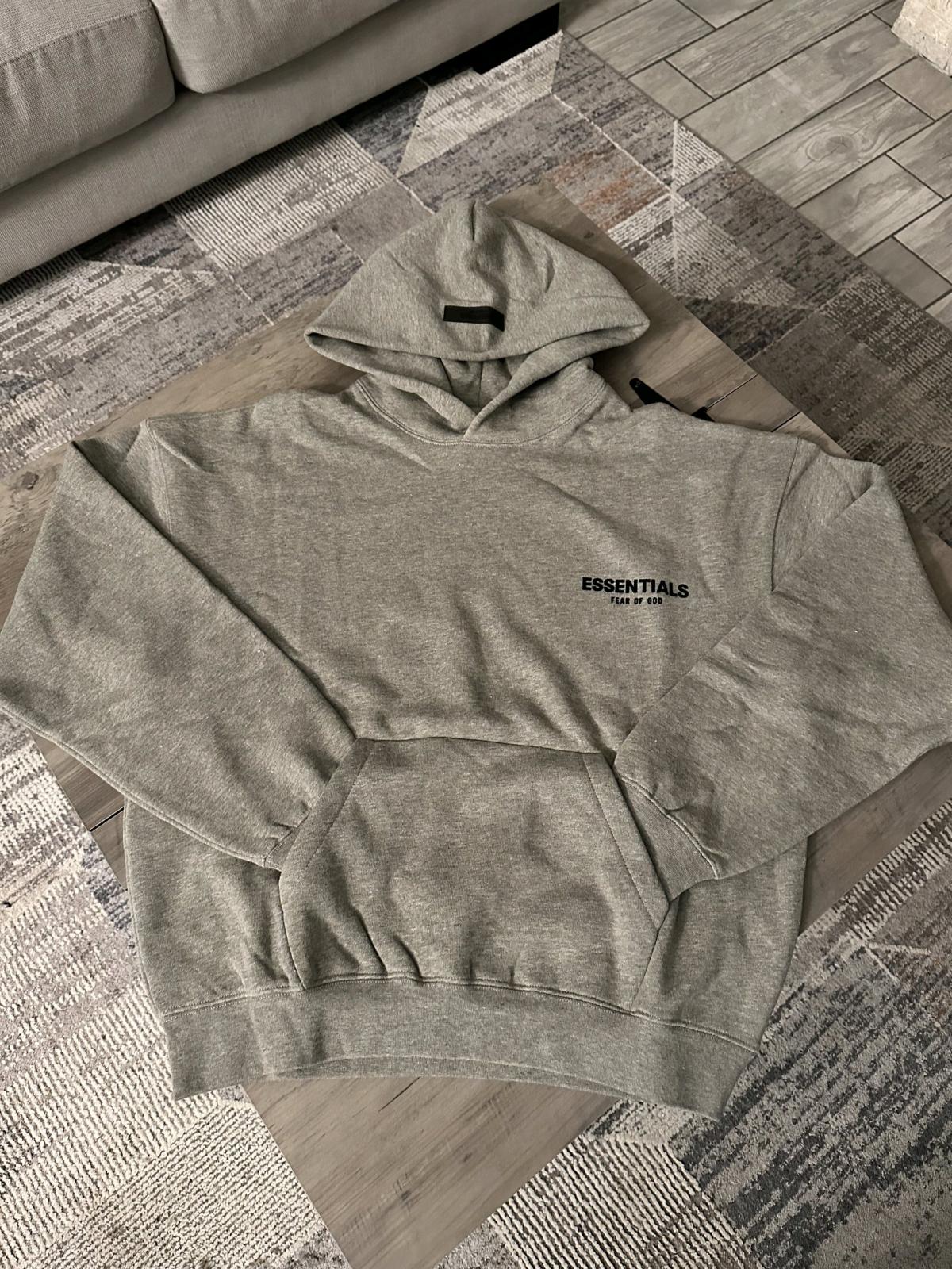 Essentials Fear of God Dark Oatmeal Hoodie M