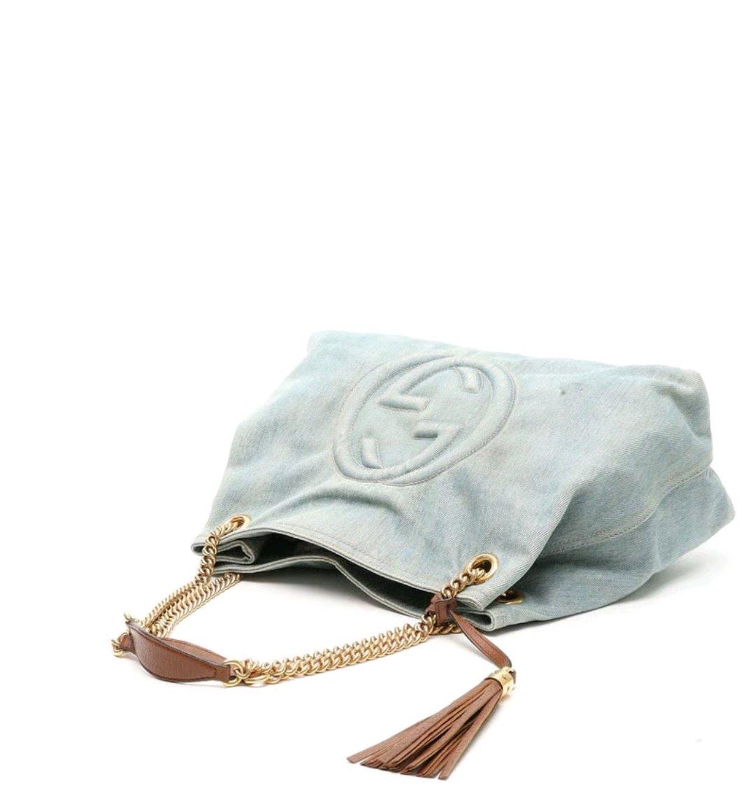 Gucci denim soho hobo bag