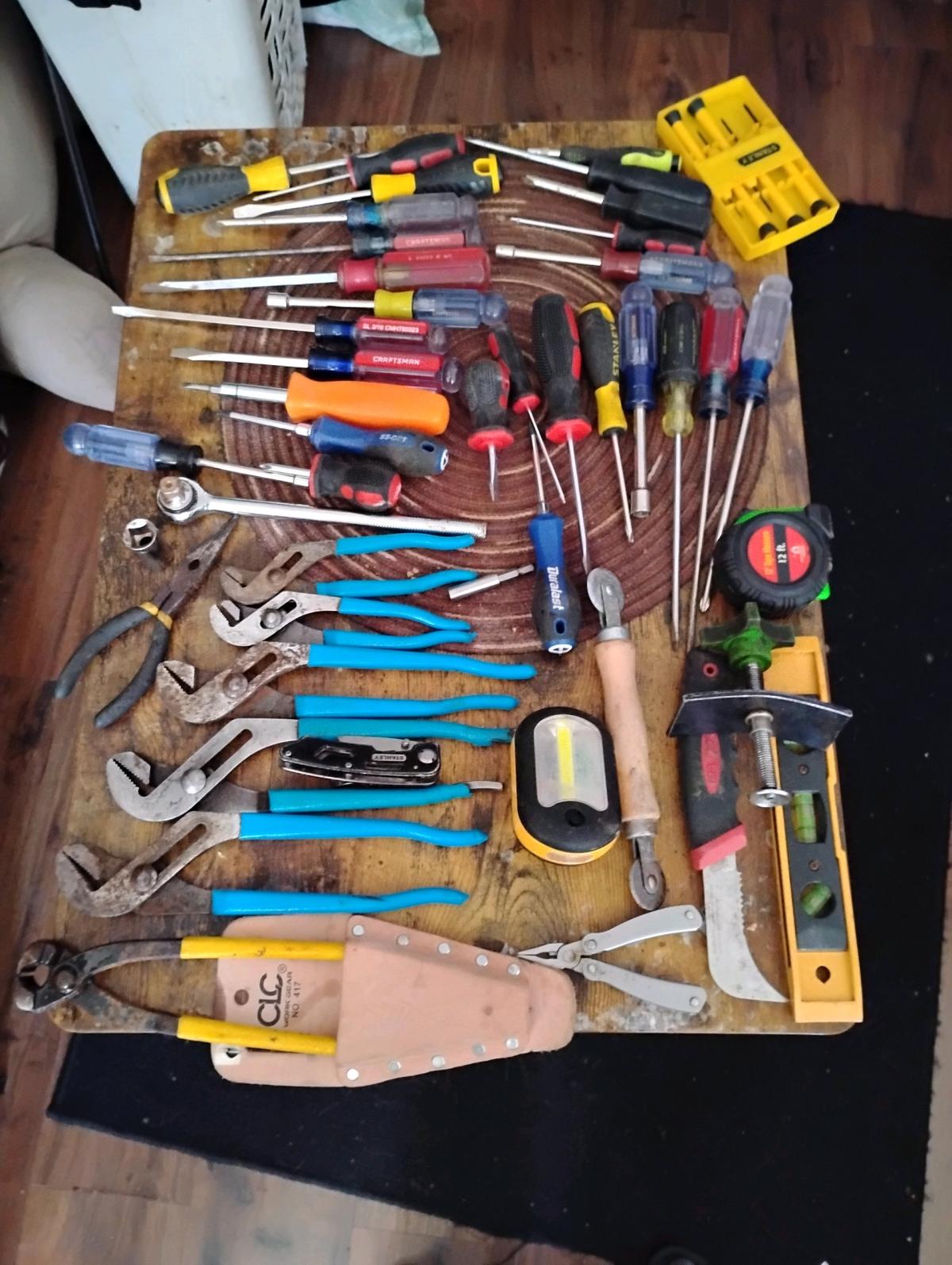 just a big lot of screwdrivers pliers and random stuff
