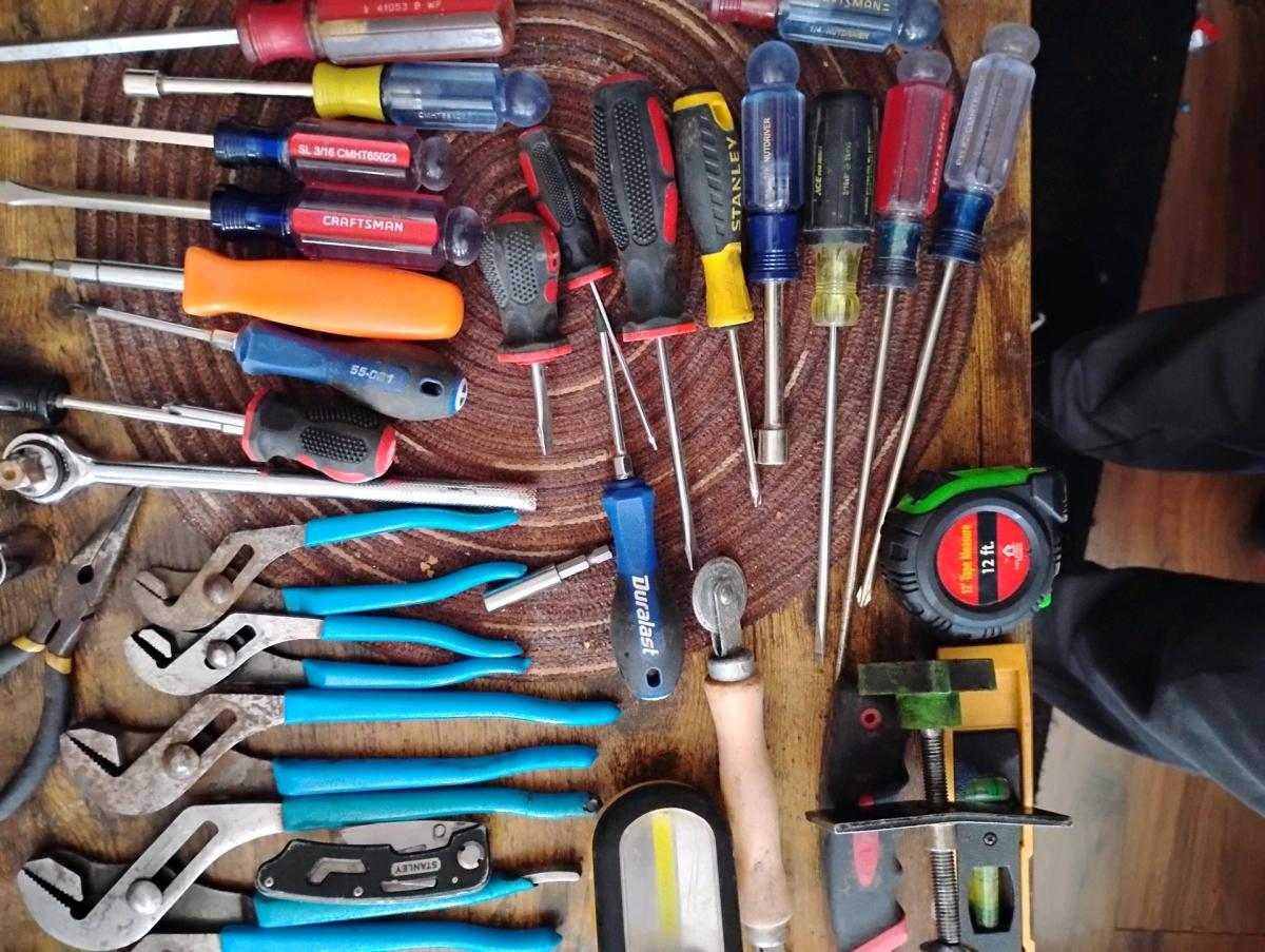 just a big lot of screwdrivers pliers and random stuff