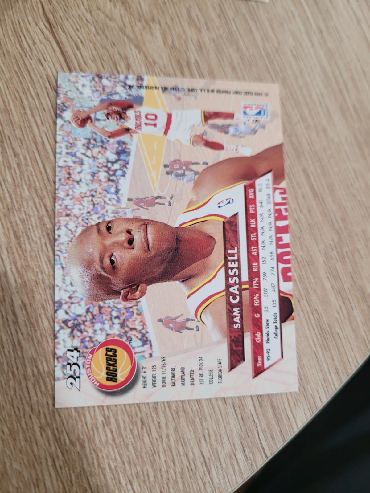 1993 Fleer Ultra Sam Cassell 1st Round draft pick card