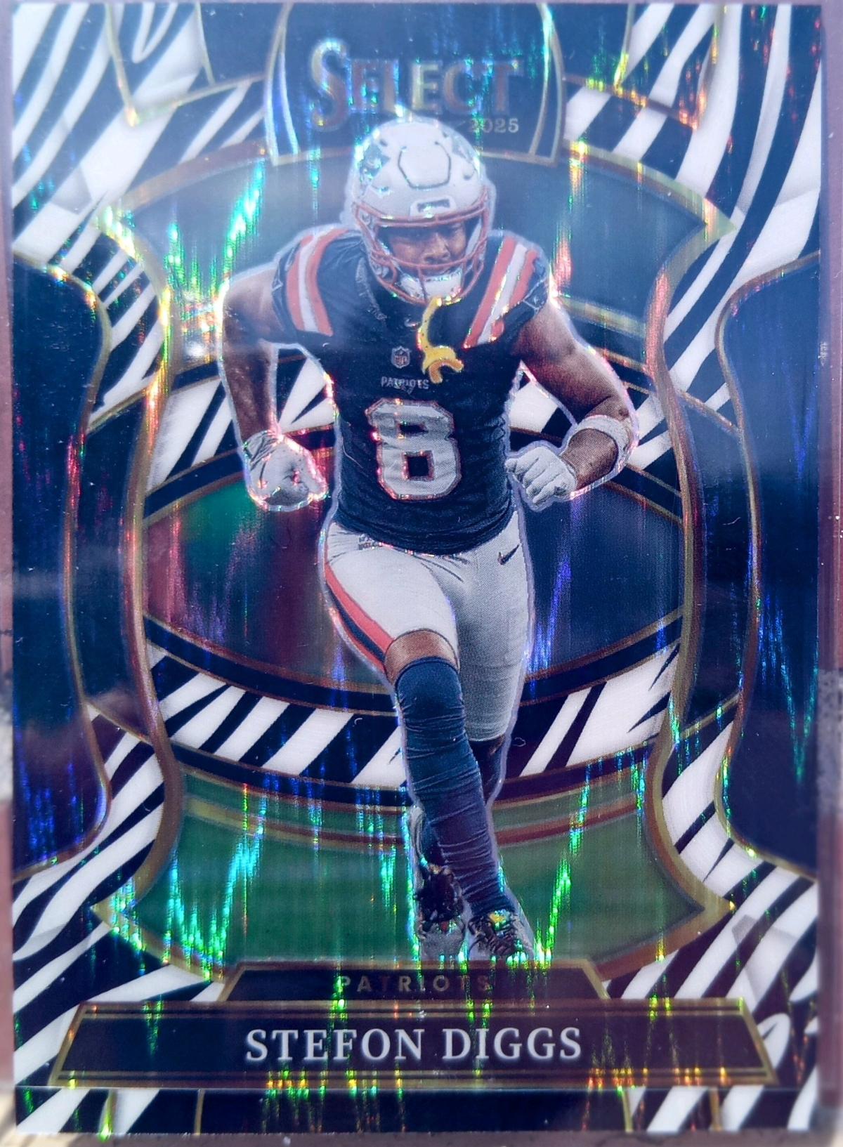2025 Panini Select Stefon Diggs Zebra Prizm Case Hit 79
