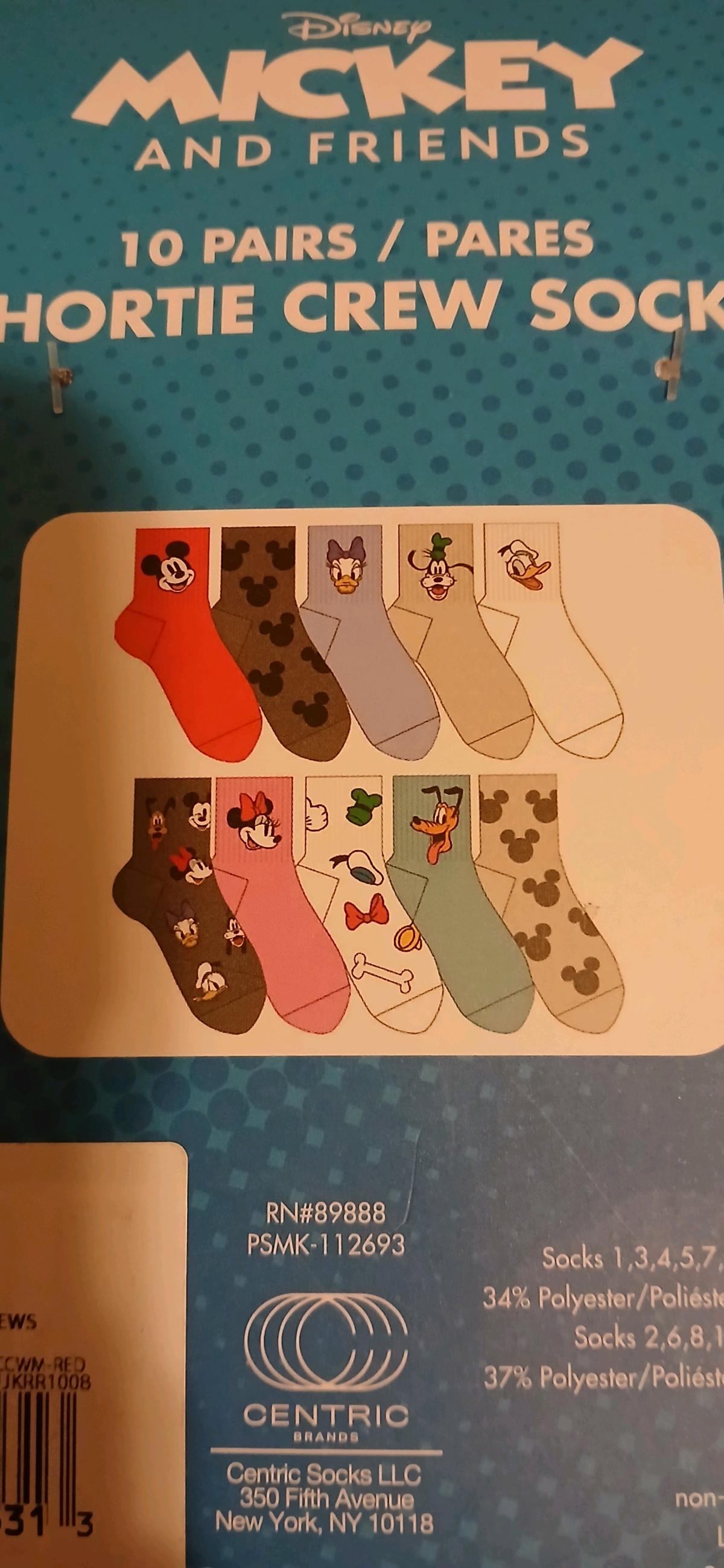 Disney mickey mouse and friends socks