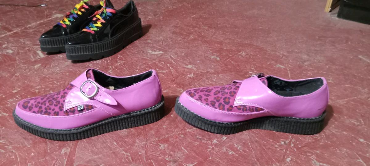 Pink Black and Leopard print Creepers