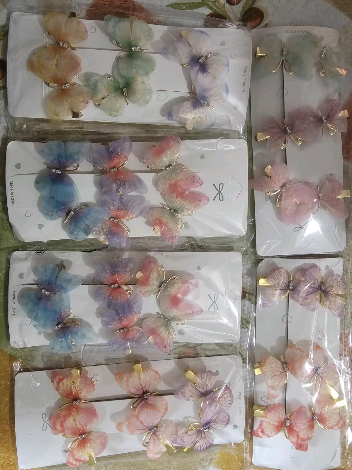 Butterfly hair clips