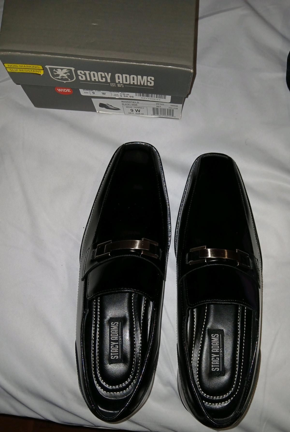 black Stacy adams Wakefield shoes size 9w brand new