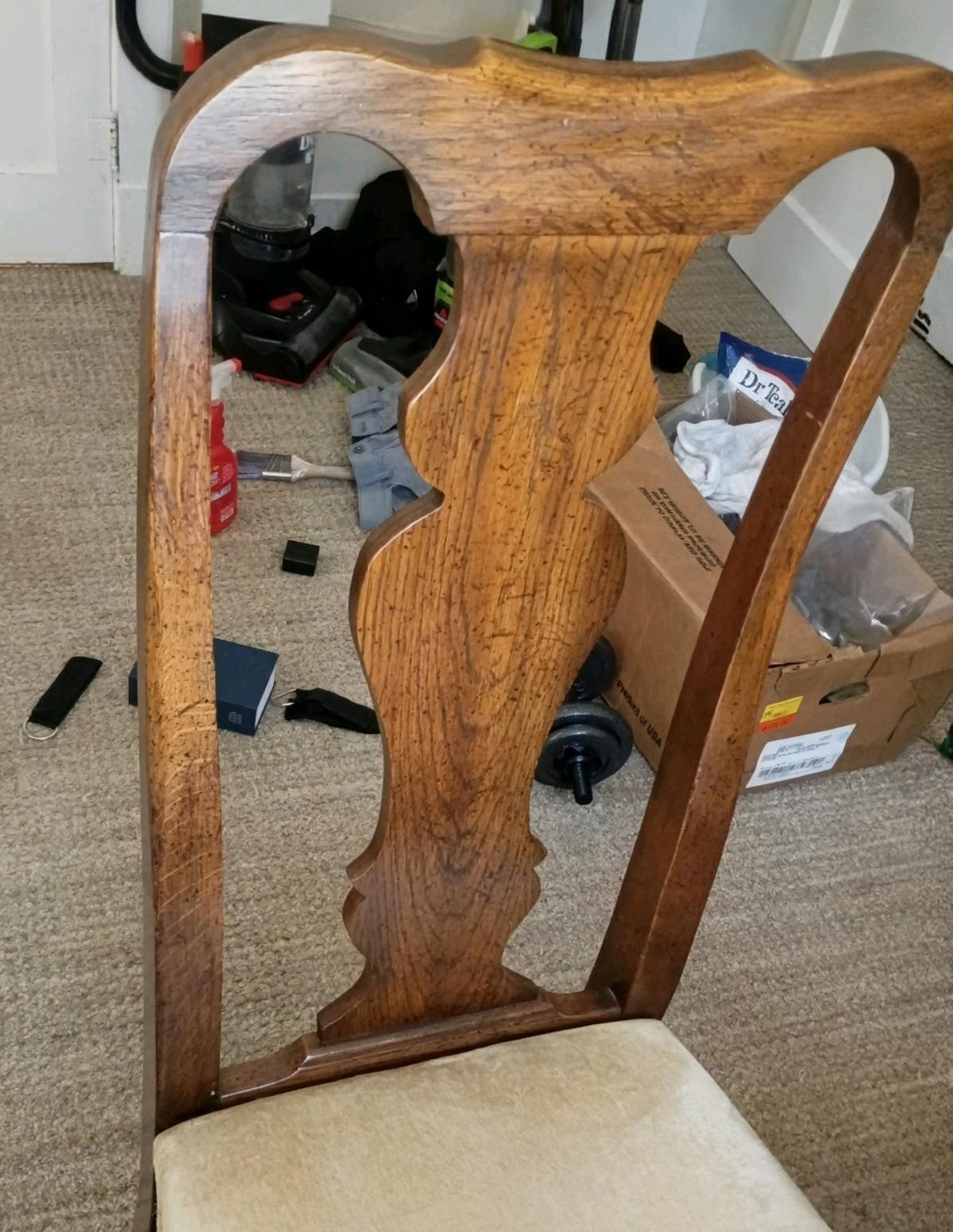 Queen Anne antique writing desk and chair set