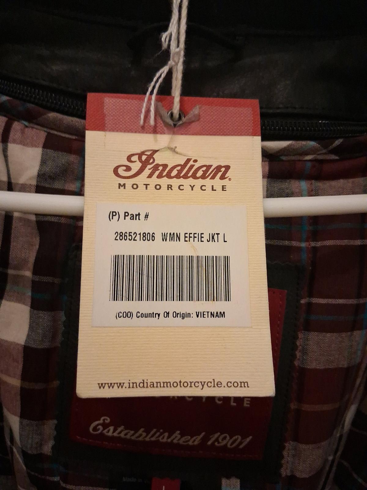 Womans Indian Motorcycle Leather JacketLG removable liner