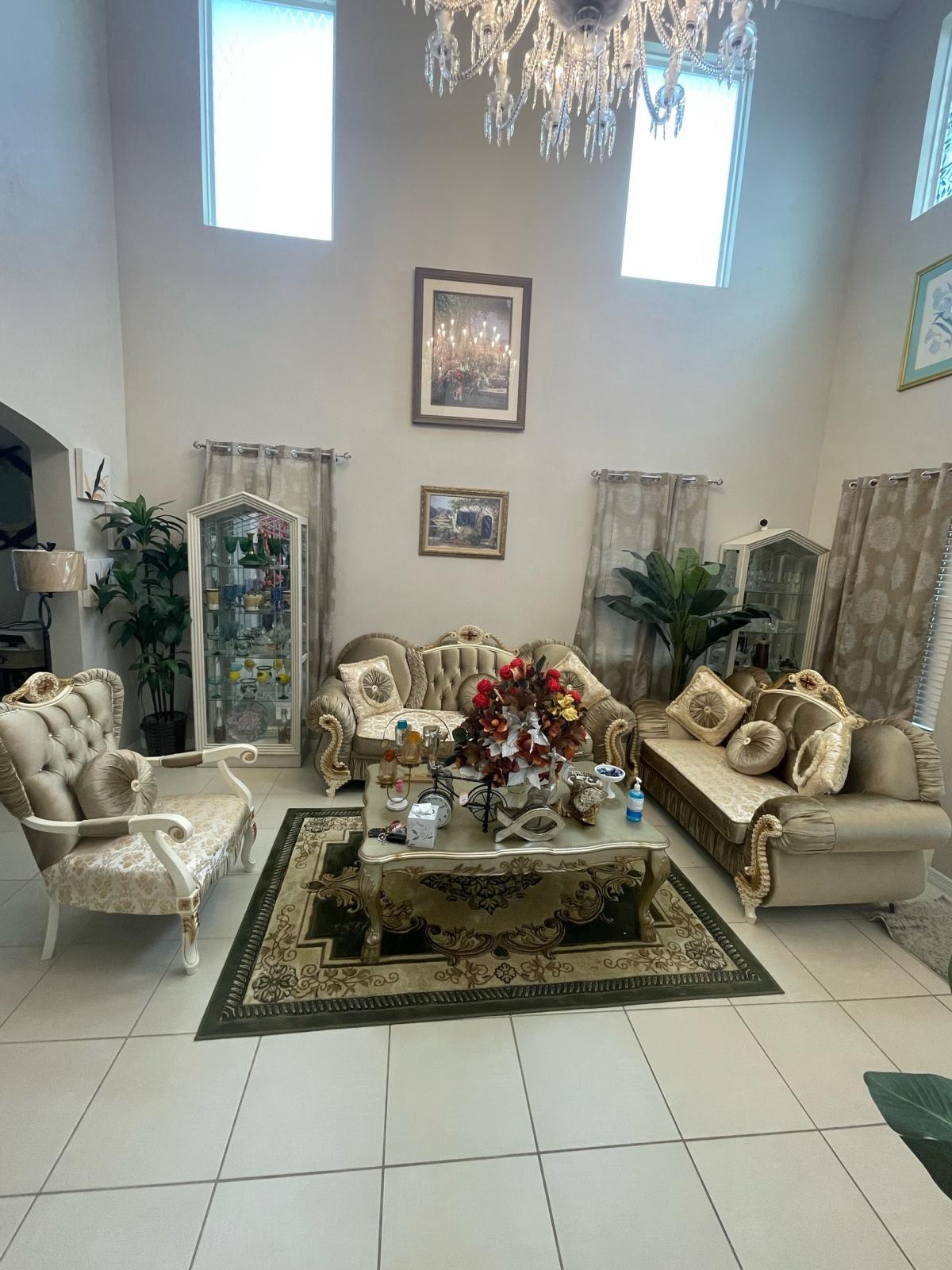 ornate beige gold set