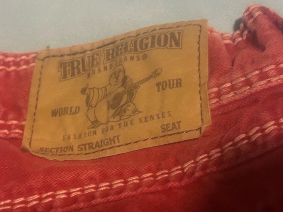 True Religion men red jeans size 28