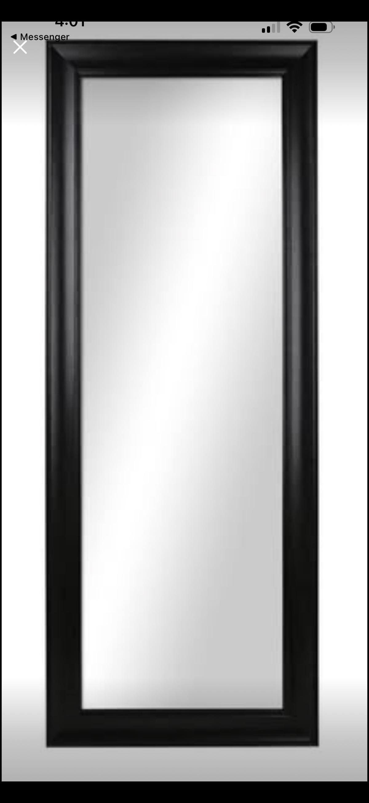 Two 27x70z Black Rectangle Large FullLength Floor Mirror