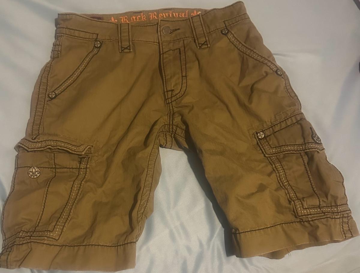 rock revival Men cargo shorts khaki Size 30