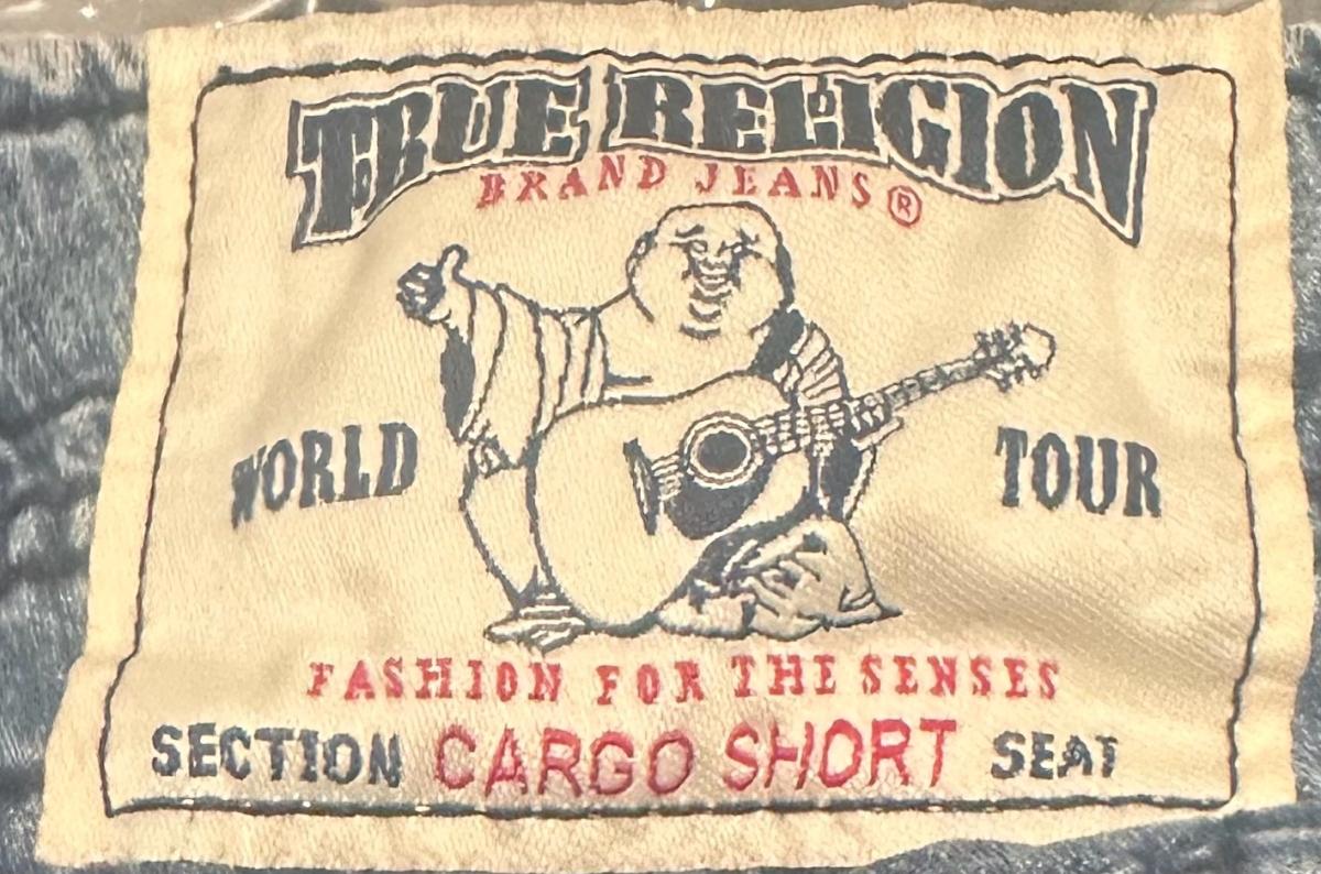 True Religion men cargo shorts size 34