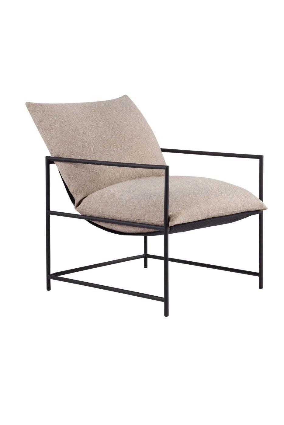 2x Mainstays Metalx Framed Sling Accent Chair Oatmeal