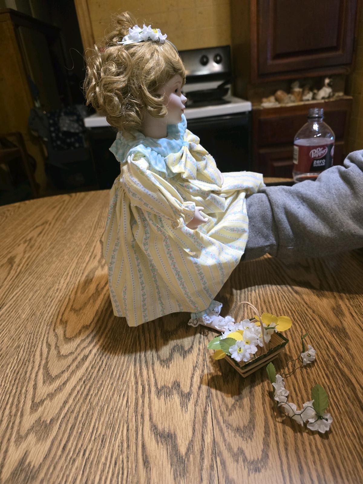 Daisy chain porcelain doll by Ashton drake