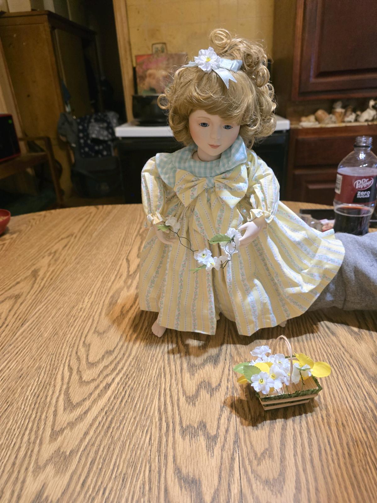 Daisy chain porcelain doll by Ashton drake