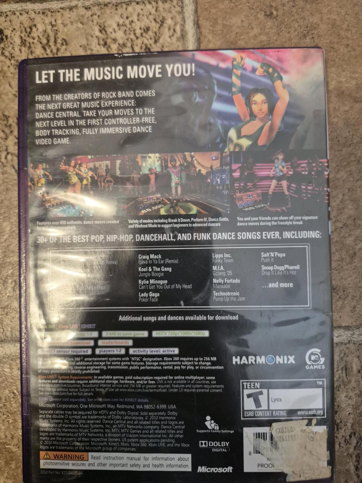the original Dance Central for the Xbox 360 Released in 2010
