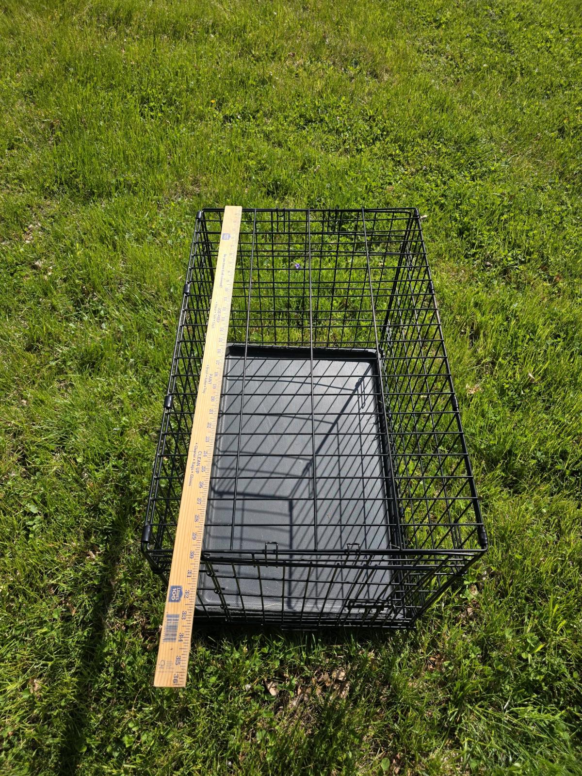 Folding Medium Black Metal Dog Cage