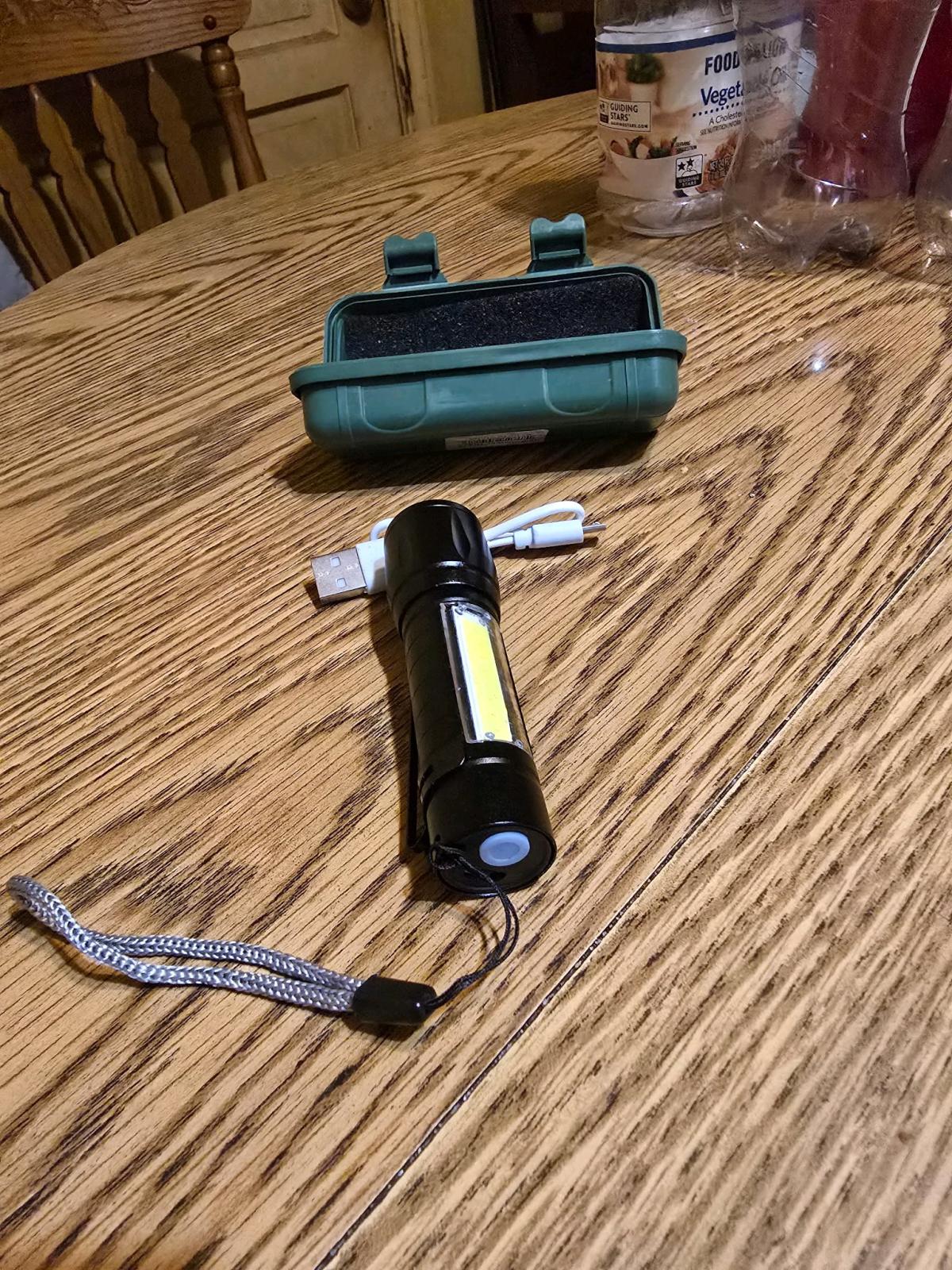 LED flashlight with case