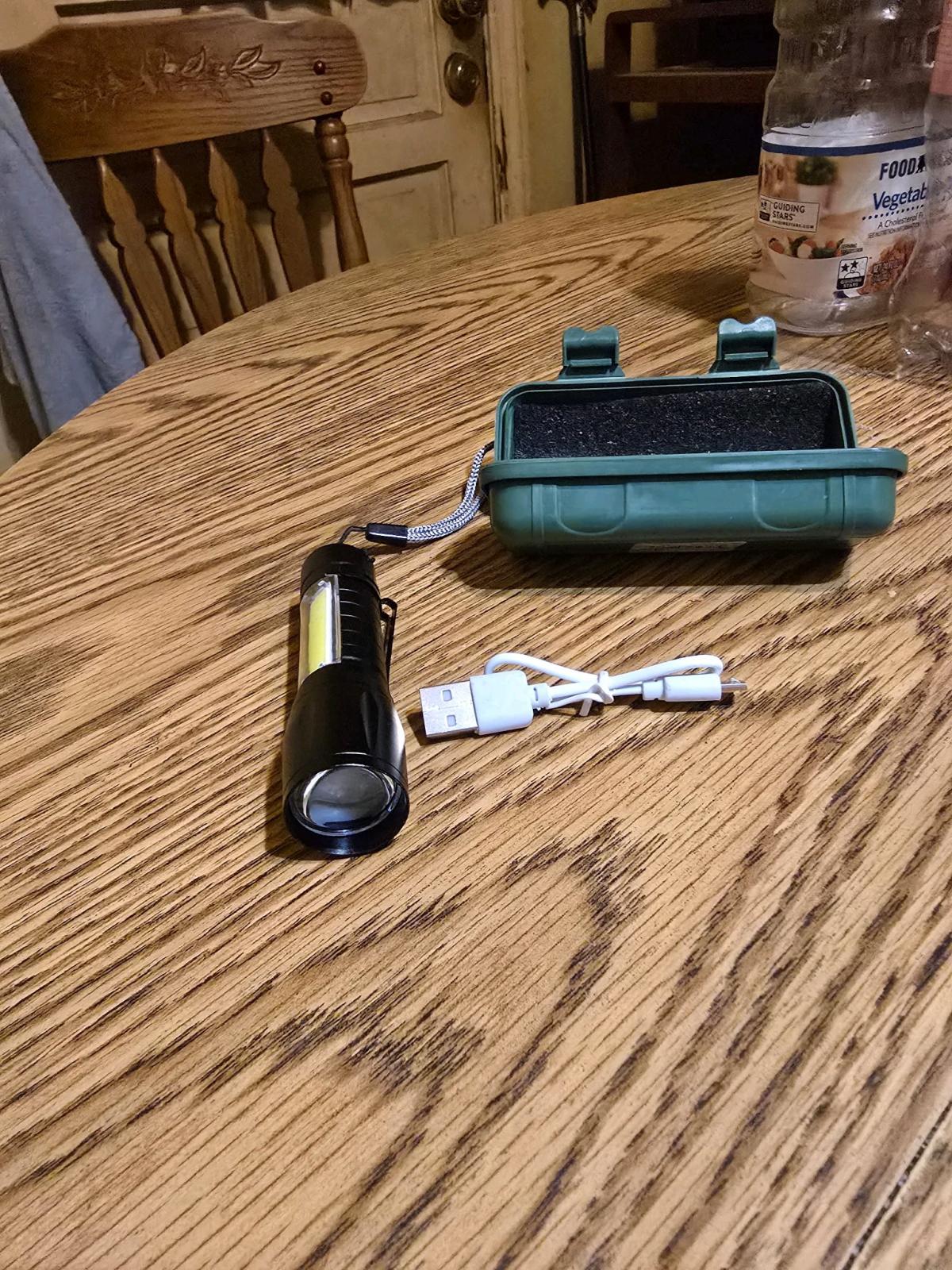 LED flashlight with case
