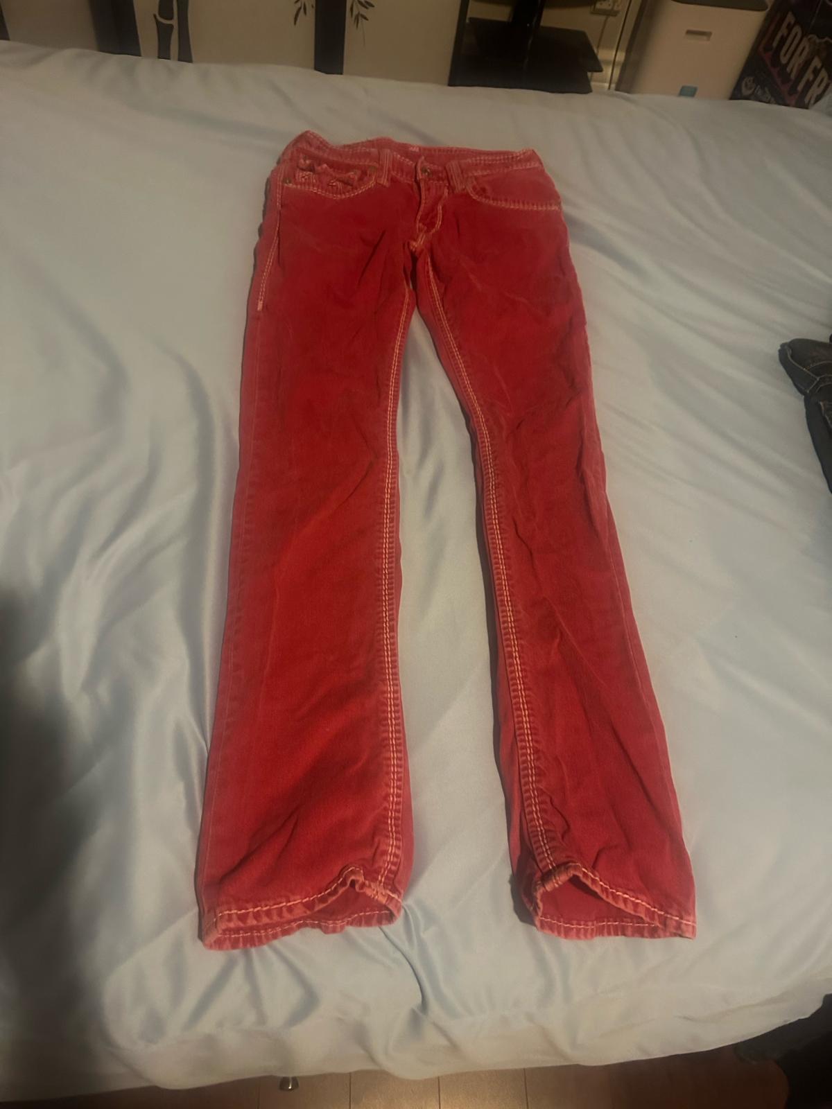 True Religion men red jeans size 28