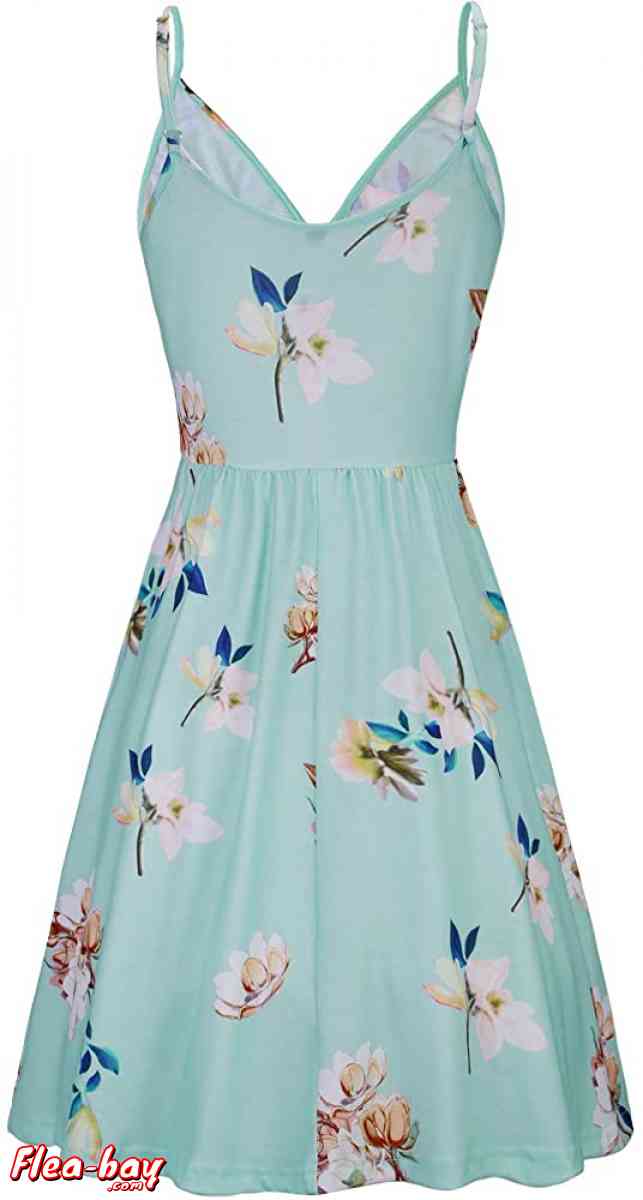 STYLEWORD Women's V Neck Floral Spaghetti Strap Summer Casua - Oldsmar, Florida - FleaMarketBay