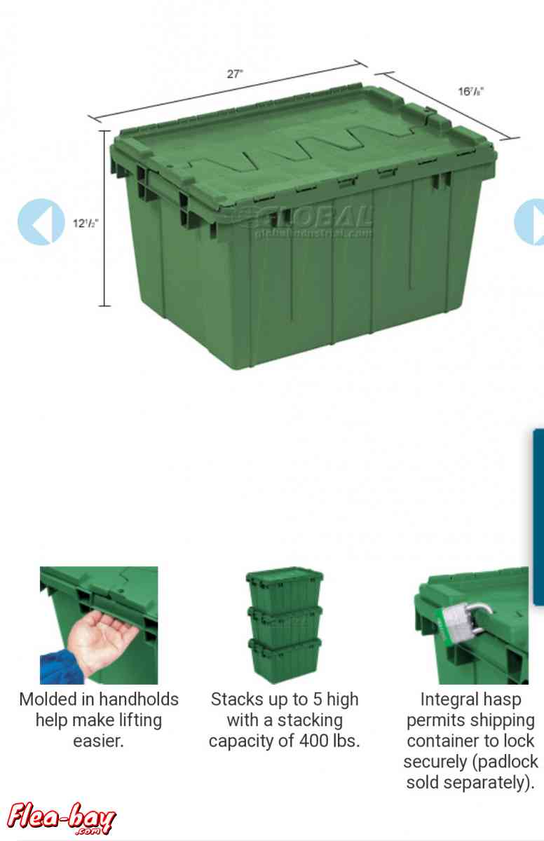 industrial totes - Augusta, Georgia - FleaMarketBay