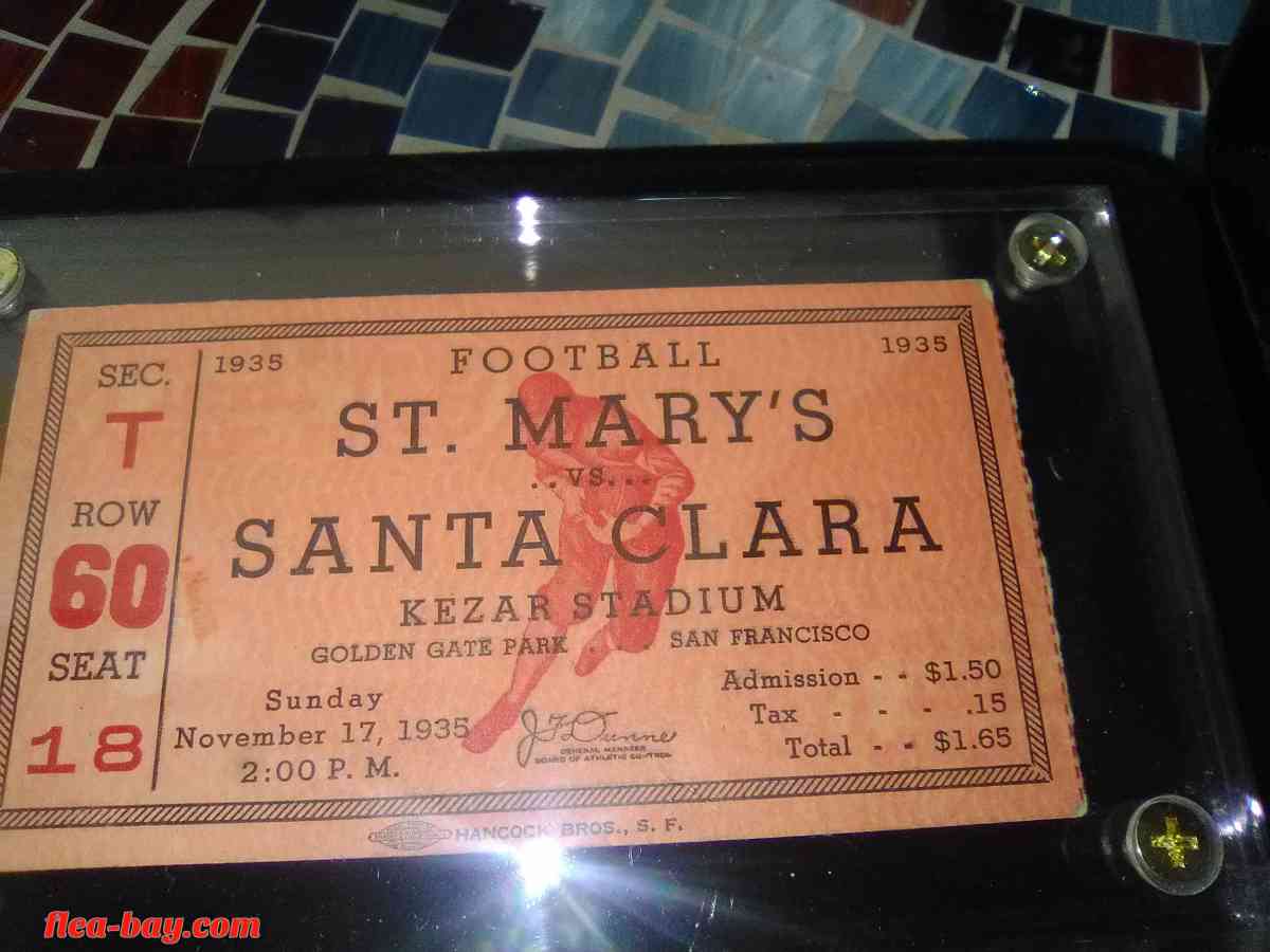 1935 Football Ticket - Los Angeles, California - FleaMarketBay