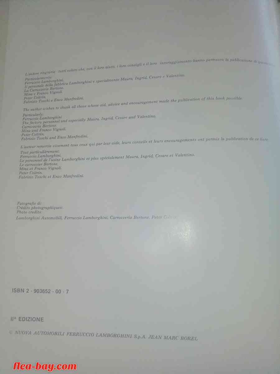 Rare Lamborghini Book - Los Angeles, California - FleaMarketBay