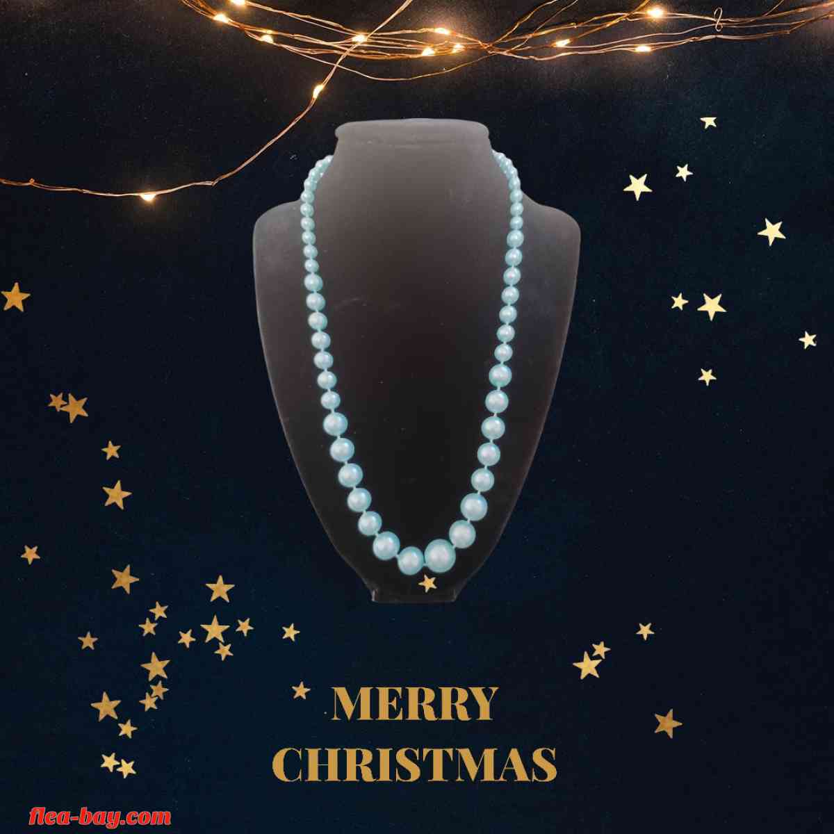 blue beaded necklace