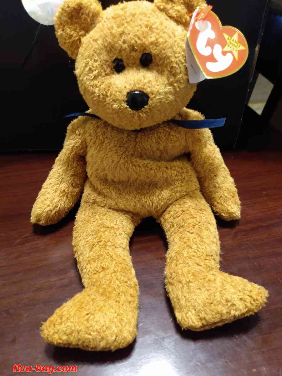 Fuzz / Bear / 1998 Rare TY Beanie Baby / Original Retired - Wahpeton, North Dakota - FleaMarketBay