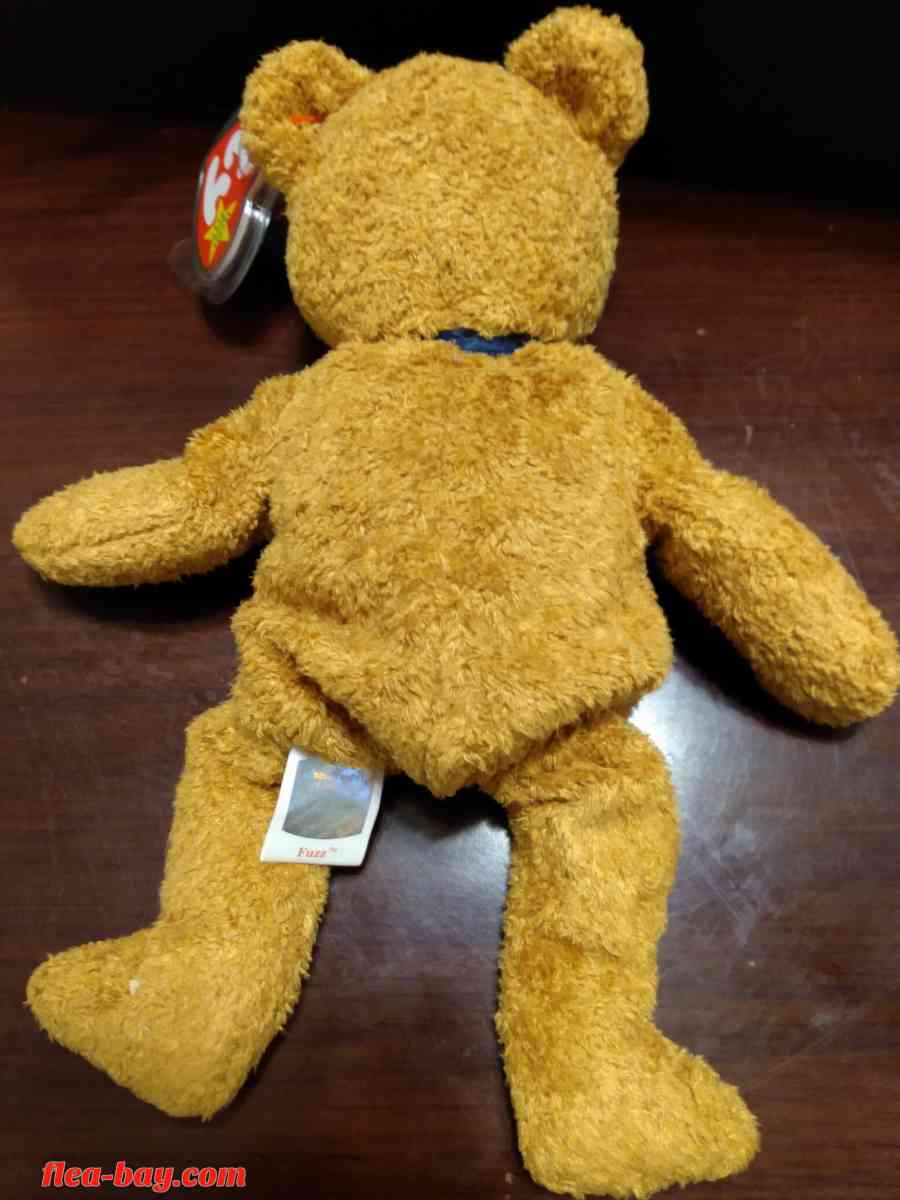 Fuzz / Bear / 1998 Rare TY Beanie Baby / Original Retired - Wahpeton, North Dakota - FleaMarketBay