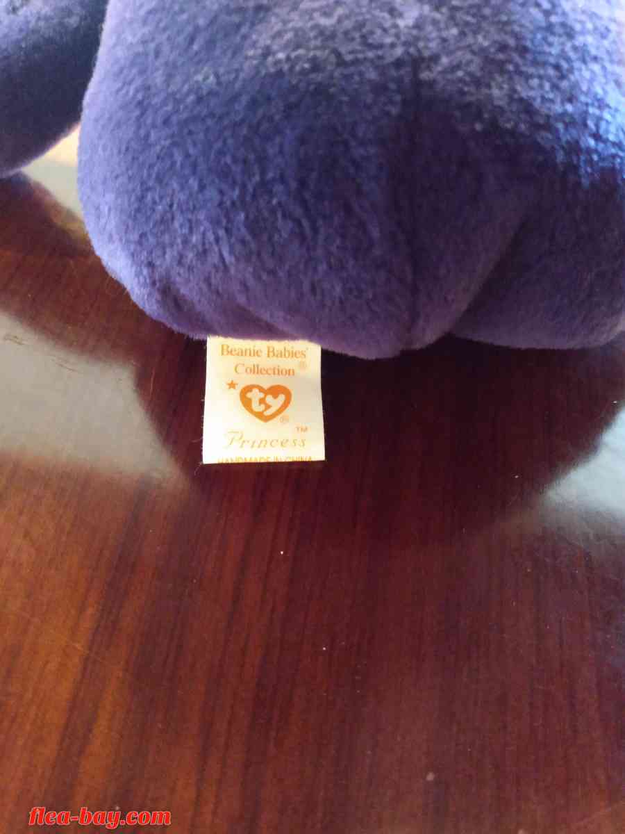 Princess Diana Beanie Baby Bear 1997 Original Made In China - Wahpeton, North Dakota - FleaMarketBay