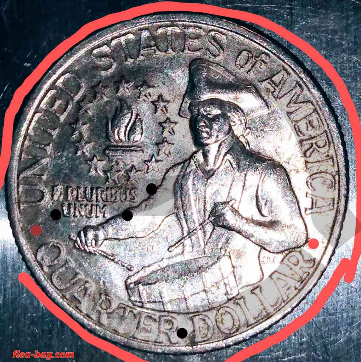 Transitional Bicentennial quarter dollar! 1776-1976/no mint - Kaneohe, Hawaii